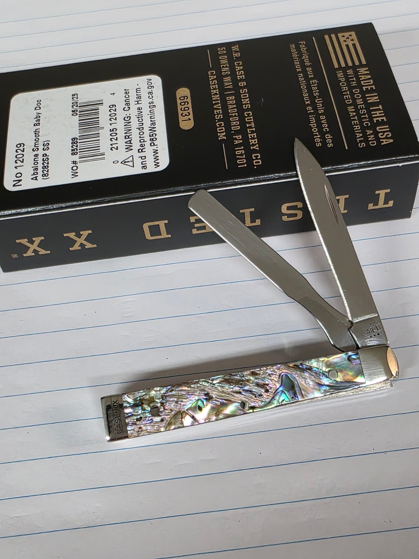 2025 Case XX Abalone Baby Doc 8282SP 12029 with Felt Box NIB