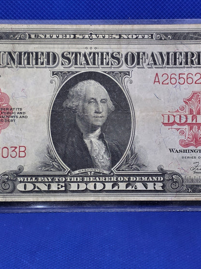 1923 Series Large $1 Red Seal USN Excellent Condition *BEAUTY* Crispy!