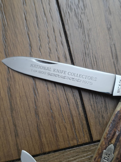 1975 NKC&DA Kissing Krane Cigar Whittler Stag Handle German 1 of 1200