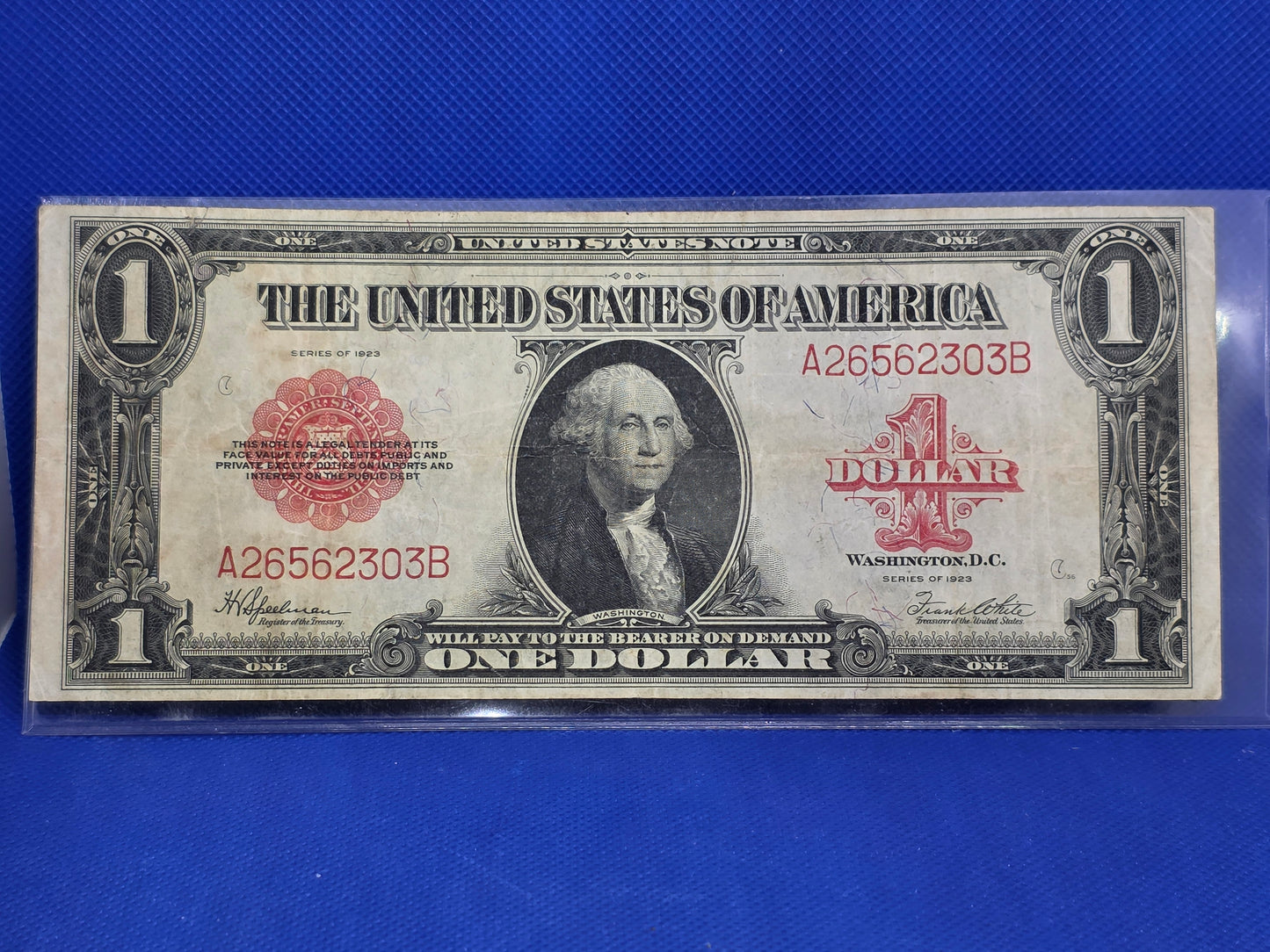 1923 Series Large $1 Red Seal USN Excellent Condition *BEAUTY* Crispy!