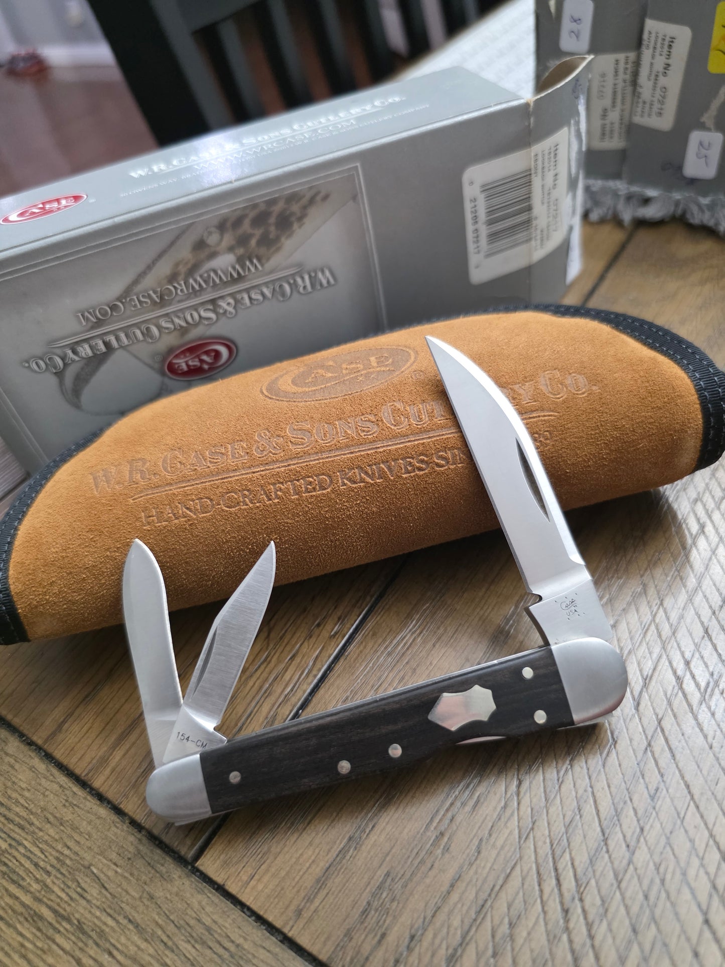 2014 Case XX Tony Bose Lockback Whittler Ebony Wood 154CM - 07217