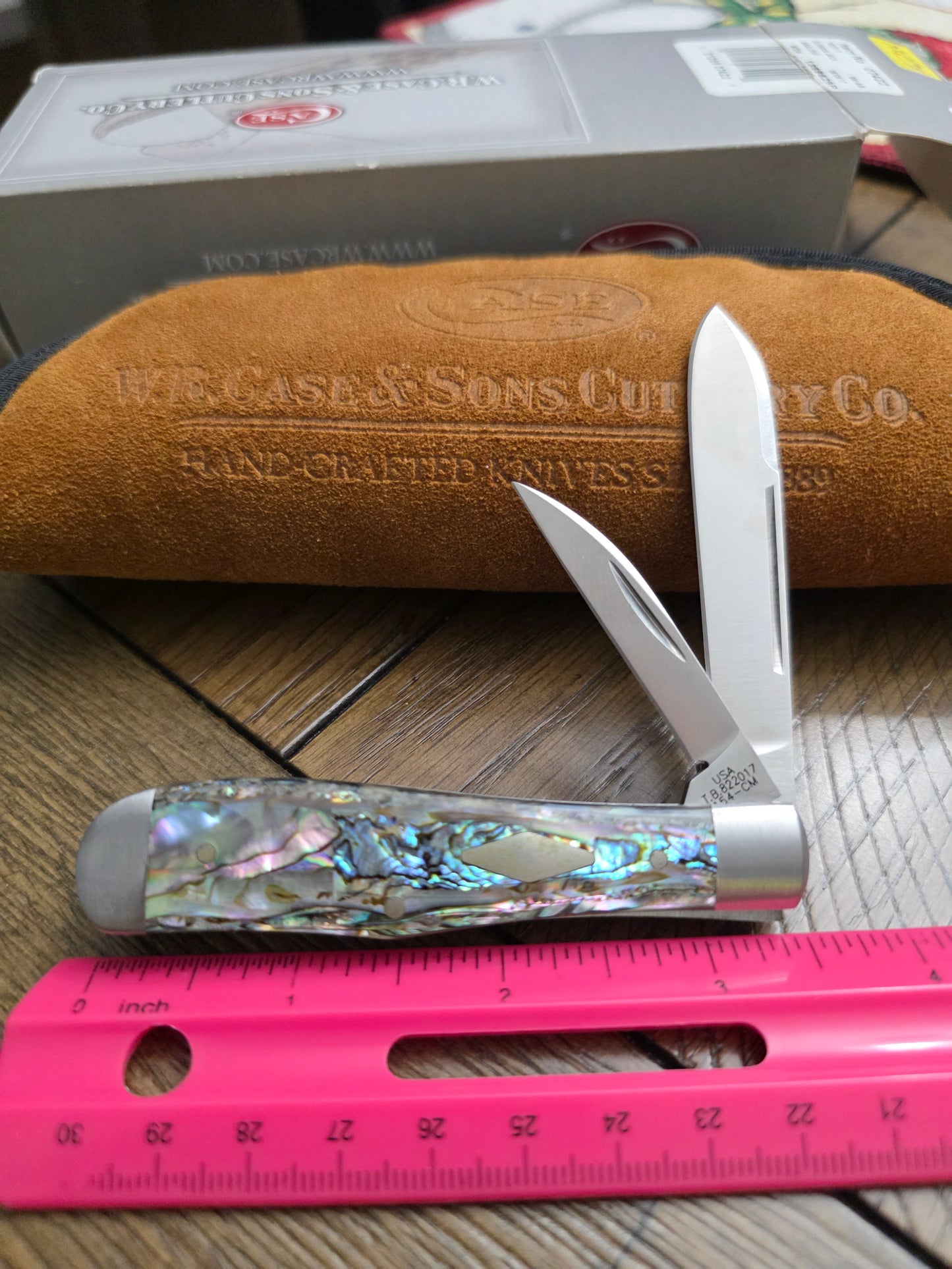 2017 Case XX Tony Bose Eureka Jack Knife Abalone Handles 07422 154CM