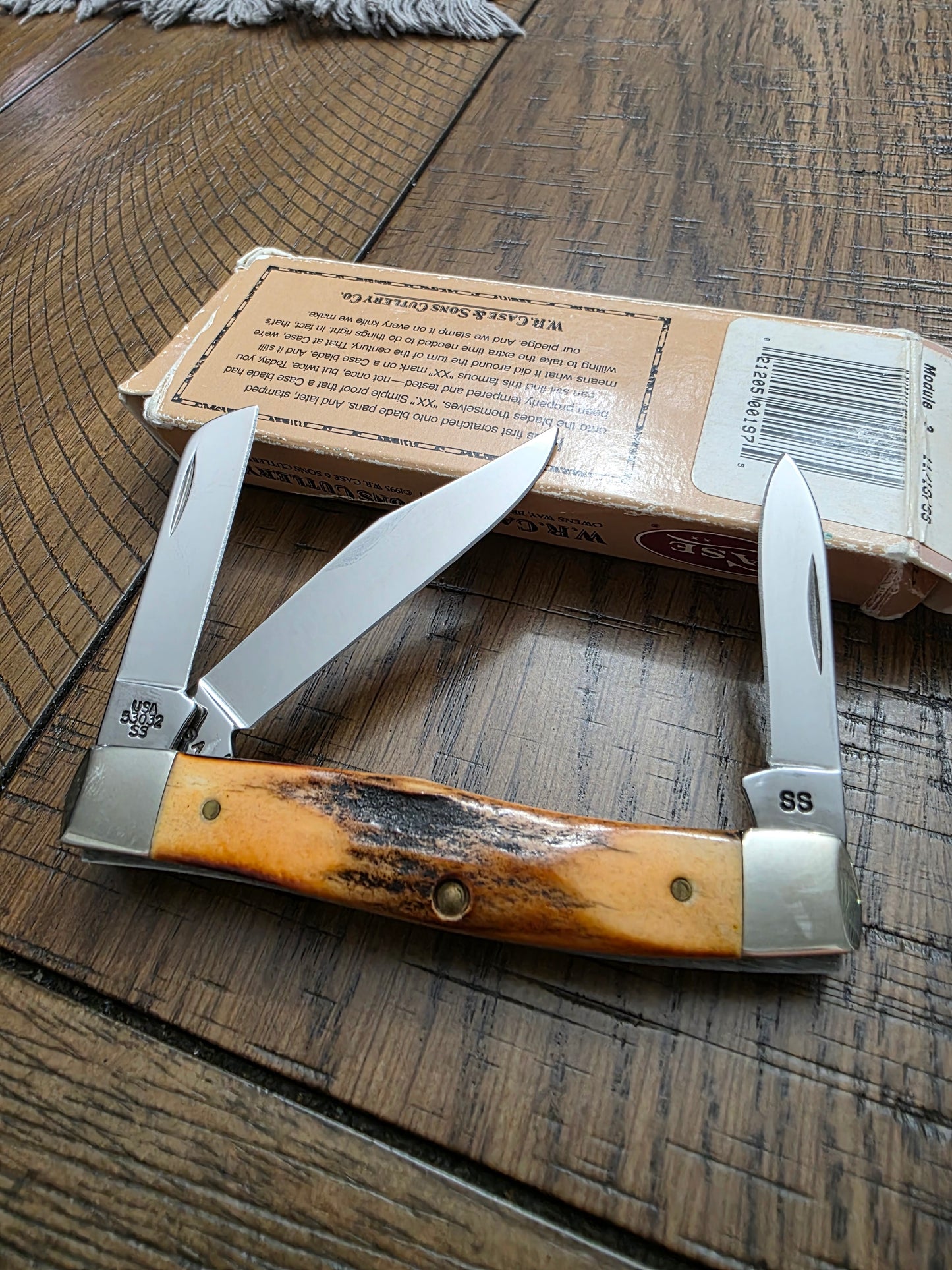 2000 Case XX 10 Dot Stag Handle Stockman 5332 with Original Box 00197