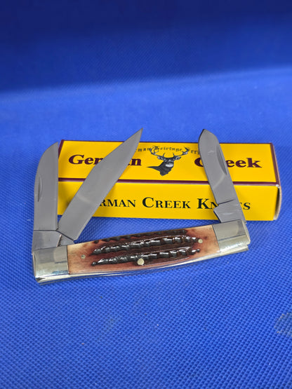 GERMAN CREEK  Stockman - Antique Bone Stag Handles - EM2567062ABNJS