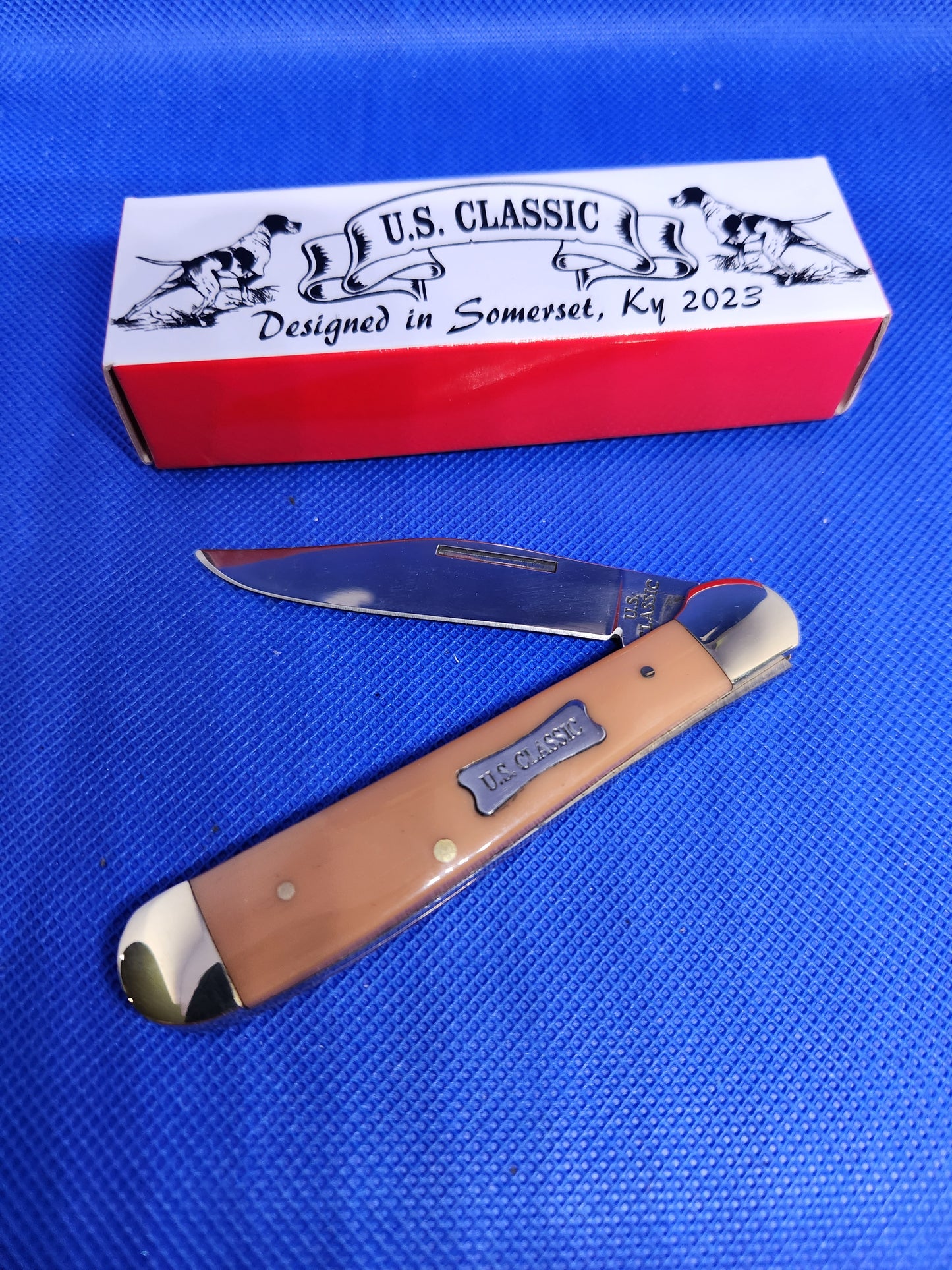 US Classic Copperhead Chocolate Milk Single Blade Slip Joint Pocket knife 70-1-MB