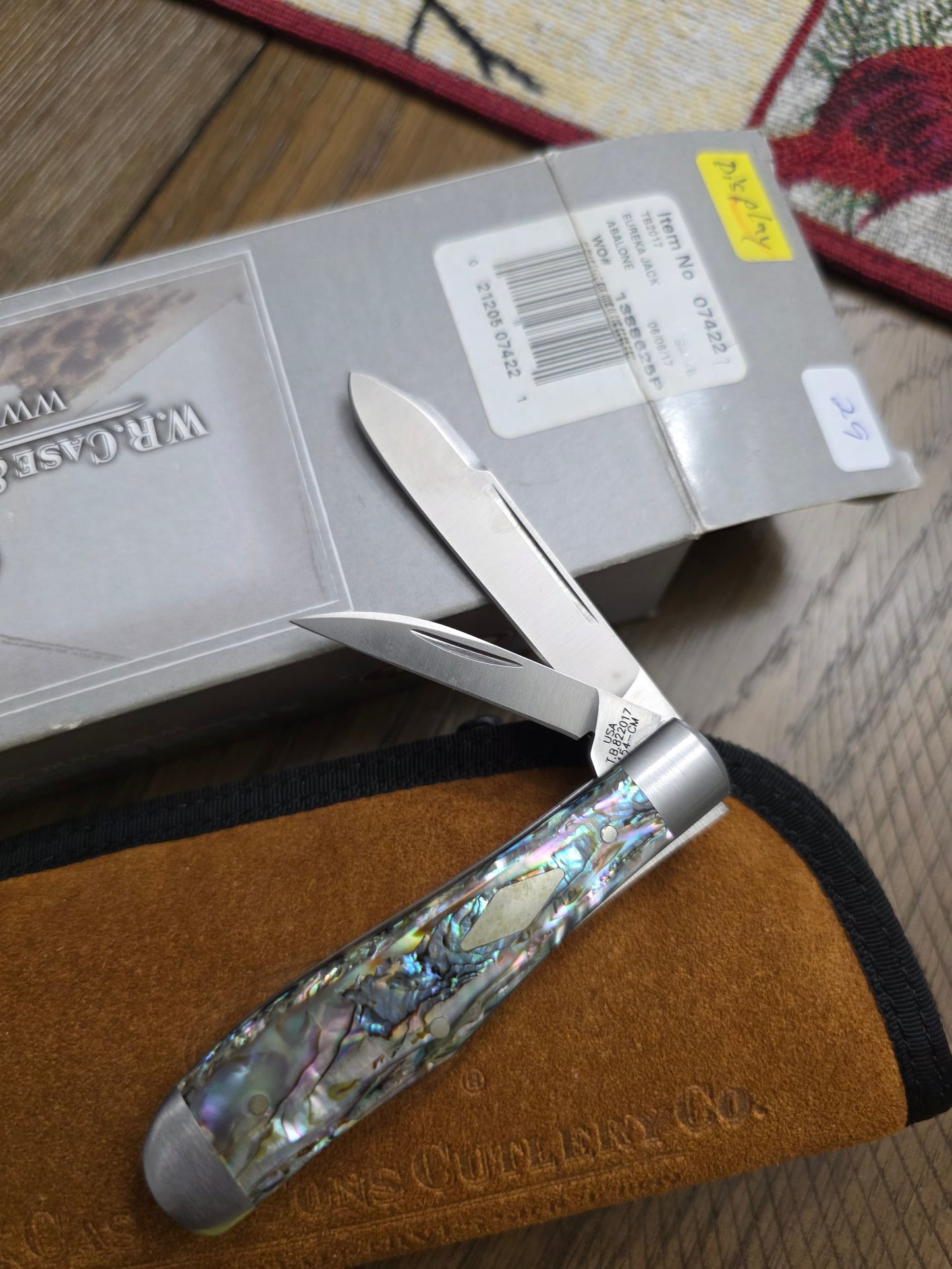 2017 Case XX Tony Bose Eureka Jack Knife Abalone Handles 07422 154CM