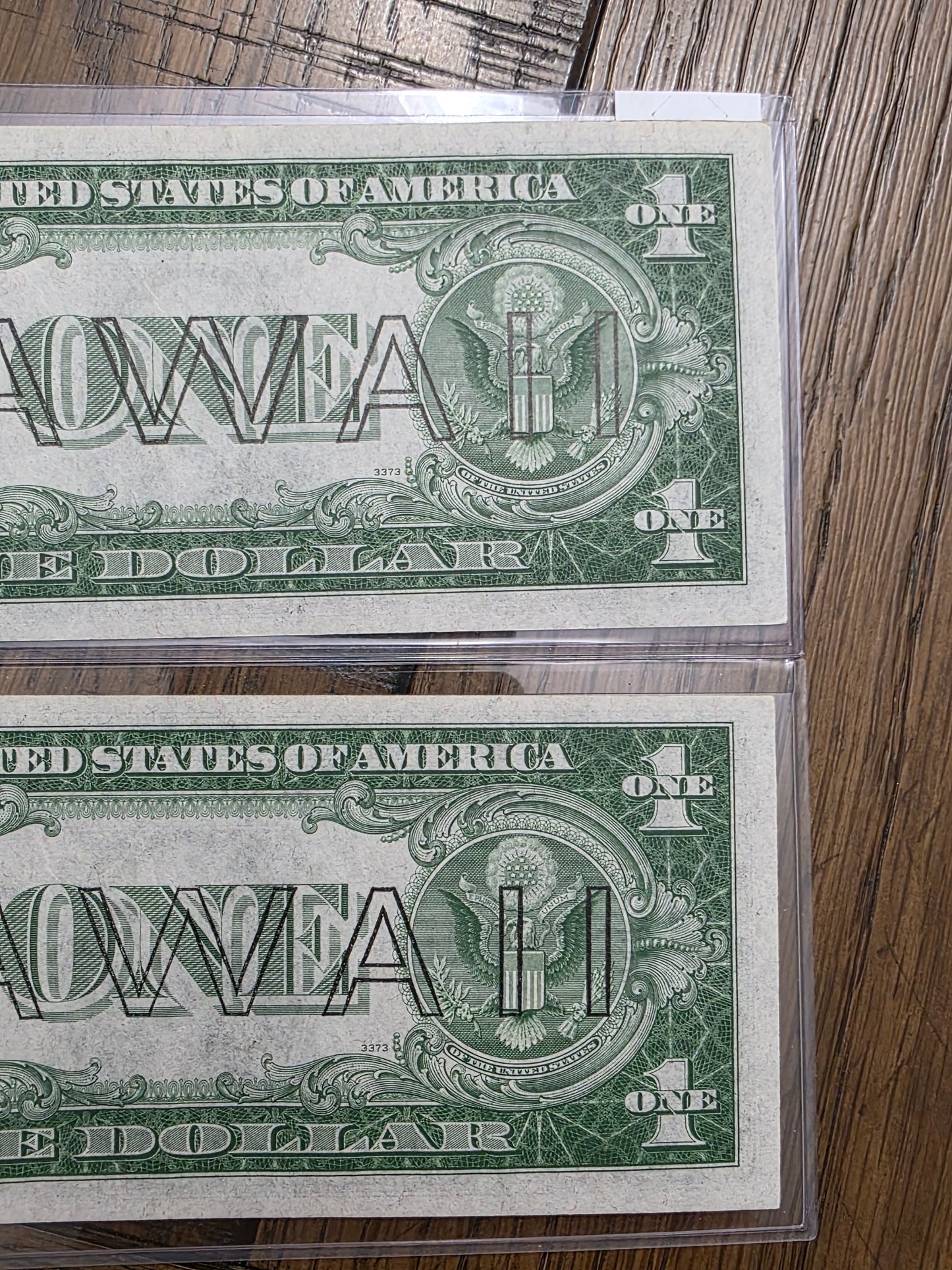 1935A Series $1 Hawaii Emergency Note 2 Consecutive SN# Uncirculated