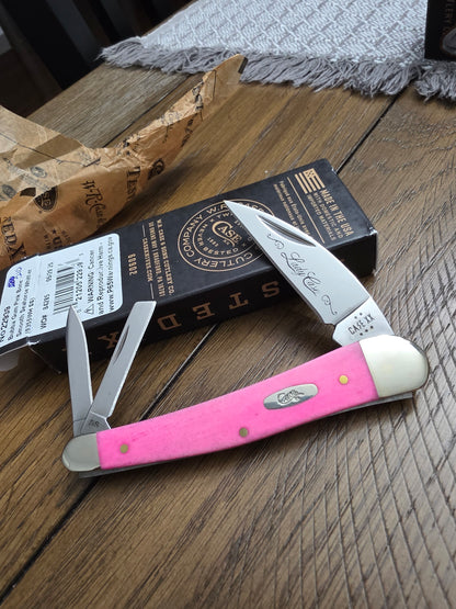 2025 Case XX Bubba Gum Pink Bone Lady Case Seahorse Whittler 22939 NIB