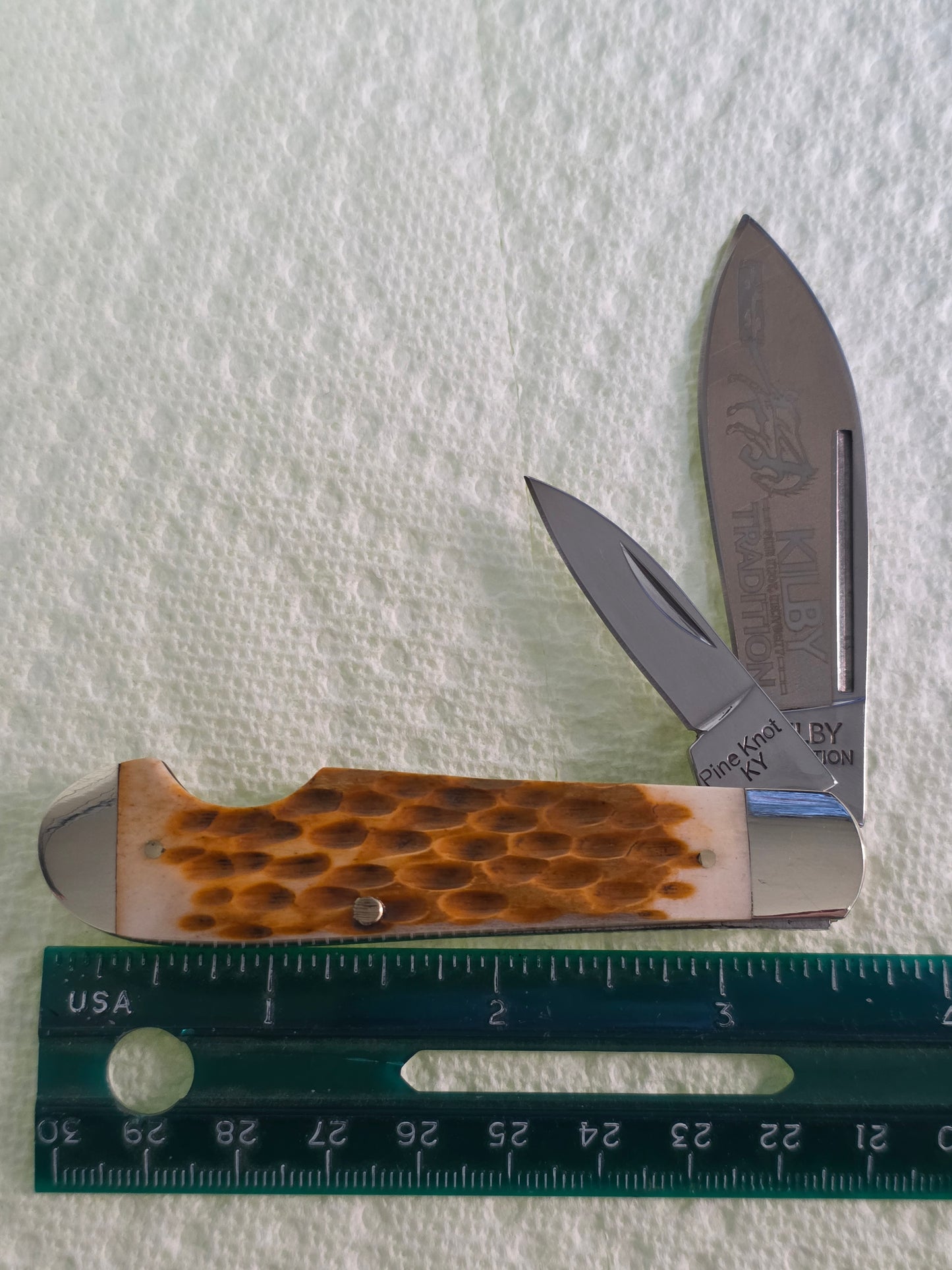 Kilby Tradition - Flop Eared Jack - Honey Bone jigged Handle- KT-35HJB