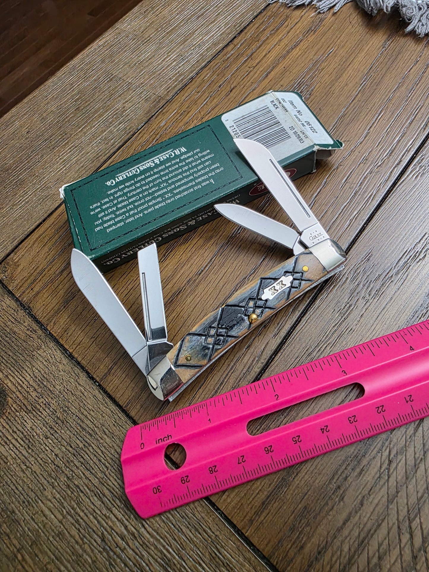 2003 Case XX 6452 Black Diamond Congress Bone Handle 06122 NIB SFO