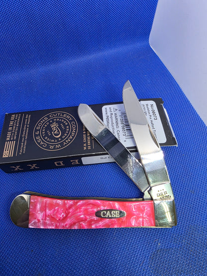 Case XX Corelon Trapper with Pink Salmon Handles  - 6073-PS