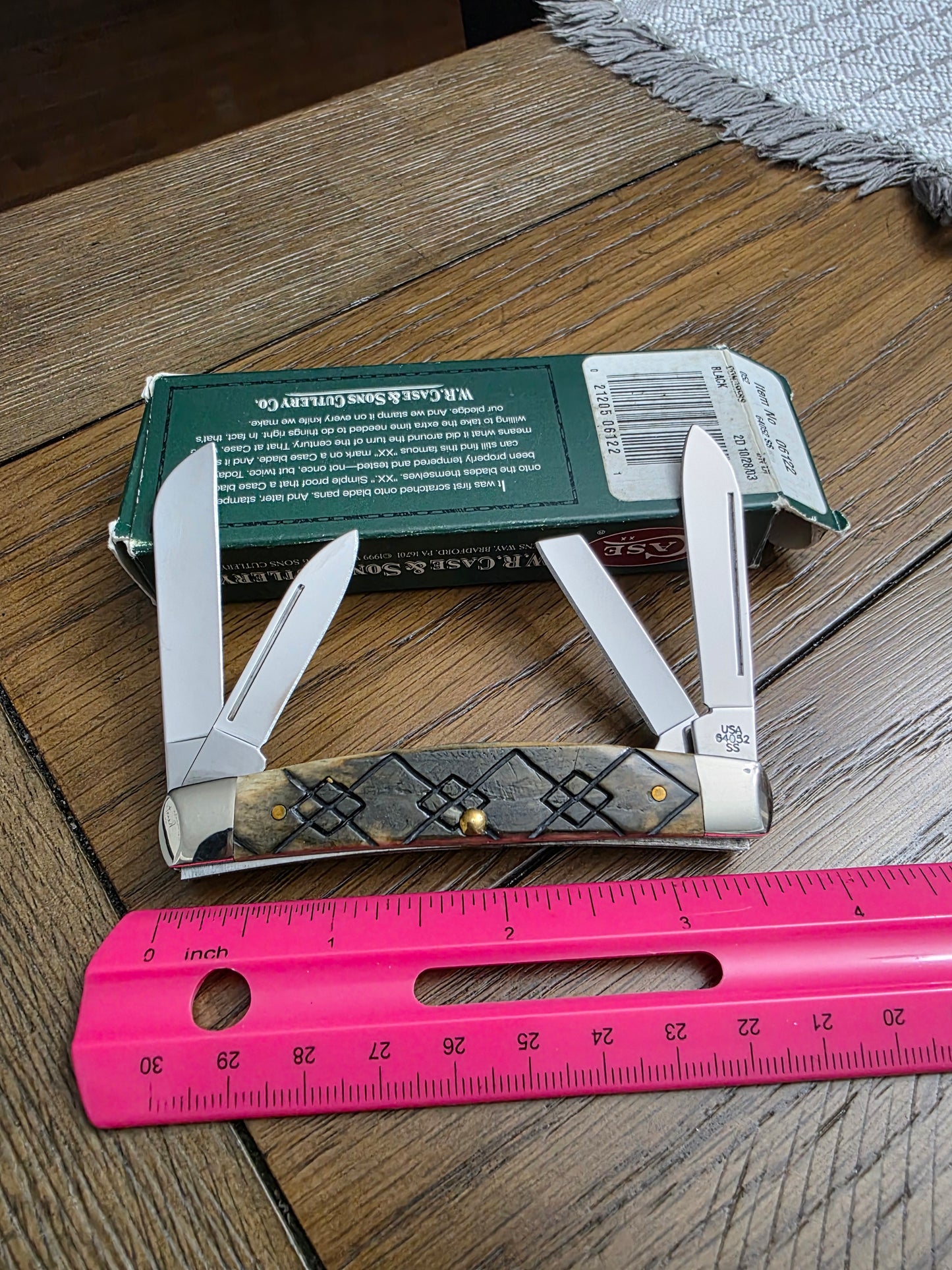 2003 Case XX 6452 Black Diamond Congress Bone Handle 06122 NIB SFO