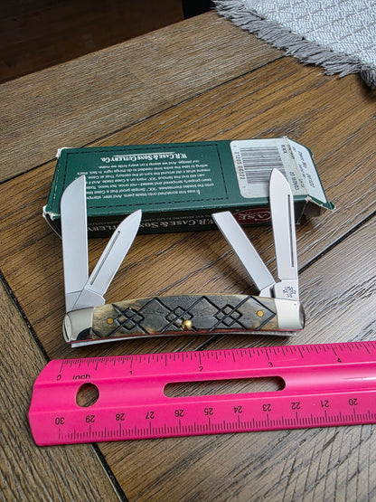 2003 Case XX 6452 Black Diamond Congress Bone Handle 06122 NIB SFO