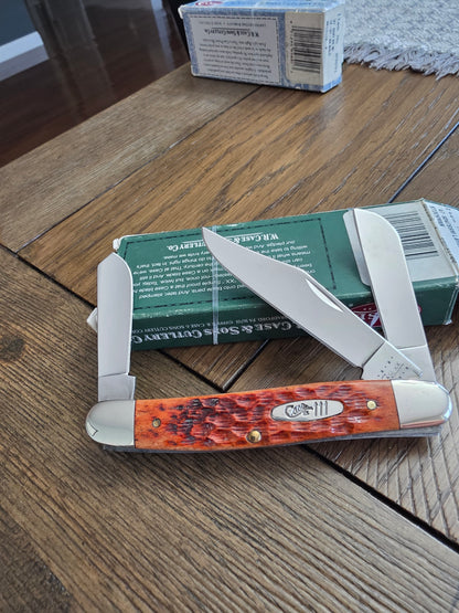 2000 Case XX jigged Chestnut Bone Stockman 6347 - 111 Shield - 00120 Rare Find! Treasure Hunt Knife