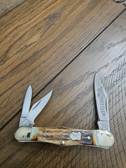 Buck Creek Stag Whittler 3 Blade unused VERY NICE!