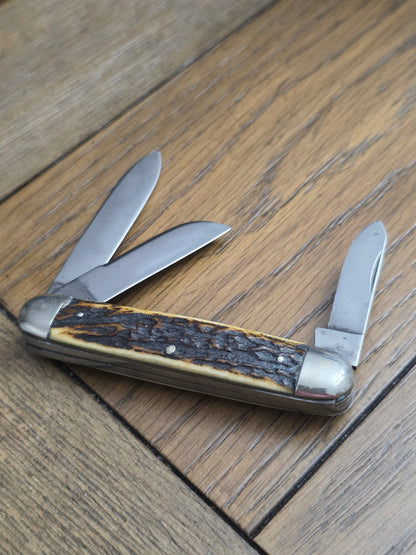 Hoffritz - Equal End Stockman Cattle Knife - Long Pull - Stag Handle