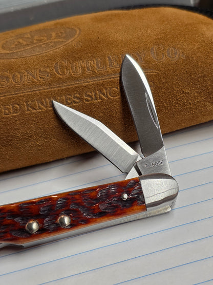 2014 Case XX Tony Bose Lockback Whittler Chestnut Bone 154CM - 07216