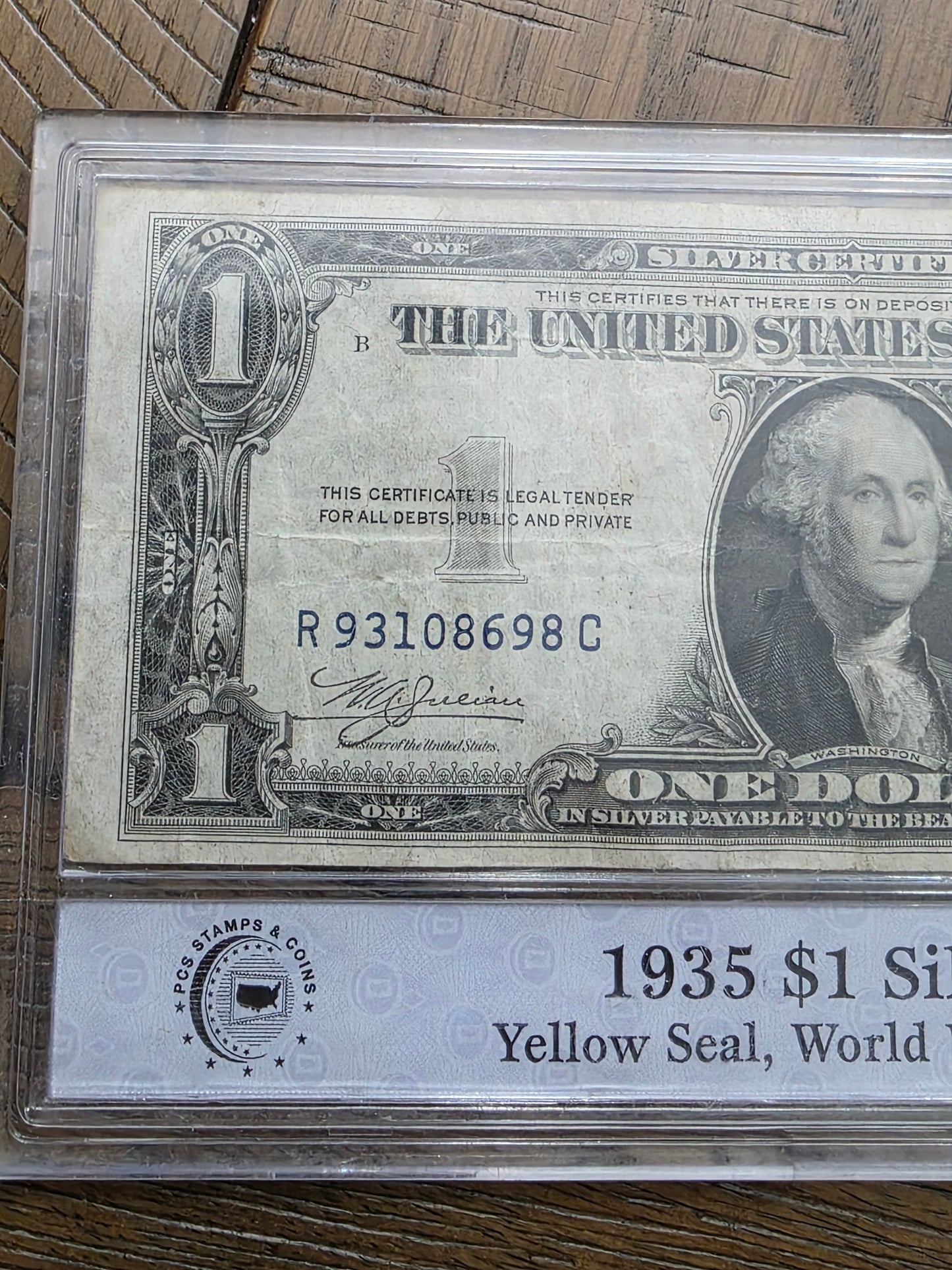 1935 $1 Silver Certificate Yellow Seal WWII North Africa Issue Great Condition