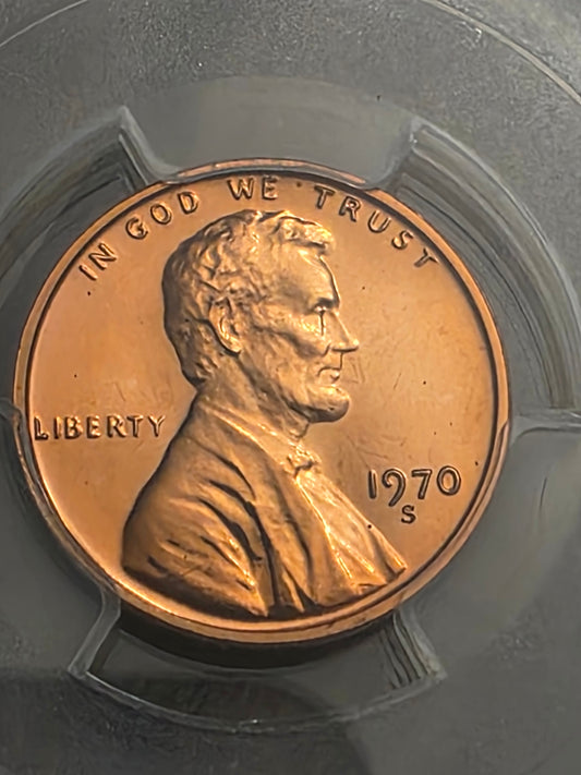 1970 S Lincoln Cent Proof PCGS PR68RD Small Date