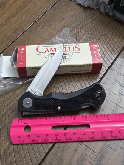 Camillus USA 5849 Lev-R-Lok NIB Black Grivory Handles