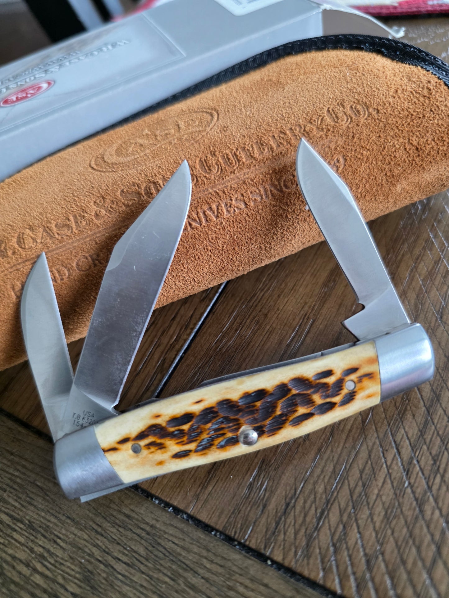 2015 Case XX Tony Bose Cattle Knife Chestnut Bone 07223 154CM