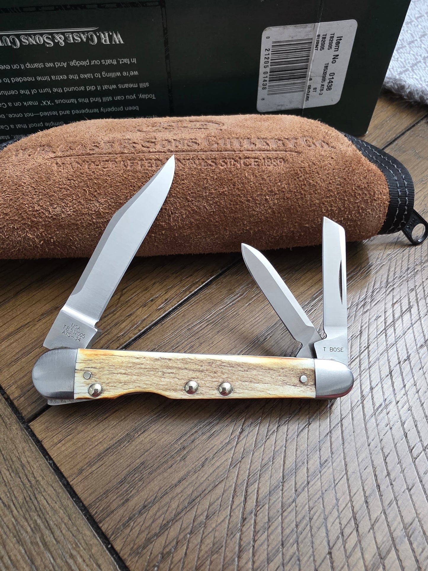 2005 Case XX Tony Bose Stag Lockback Whittler NIB JW 01438