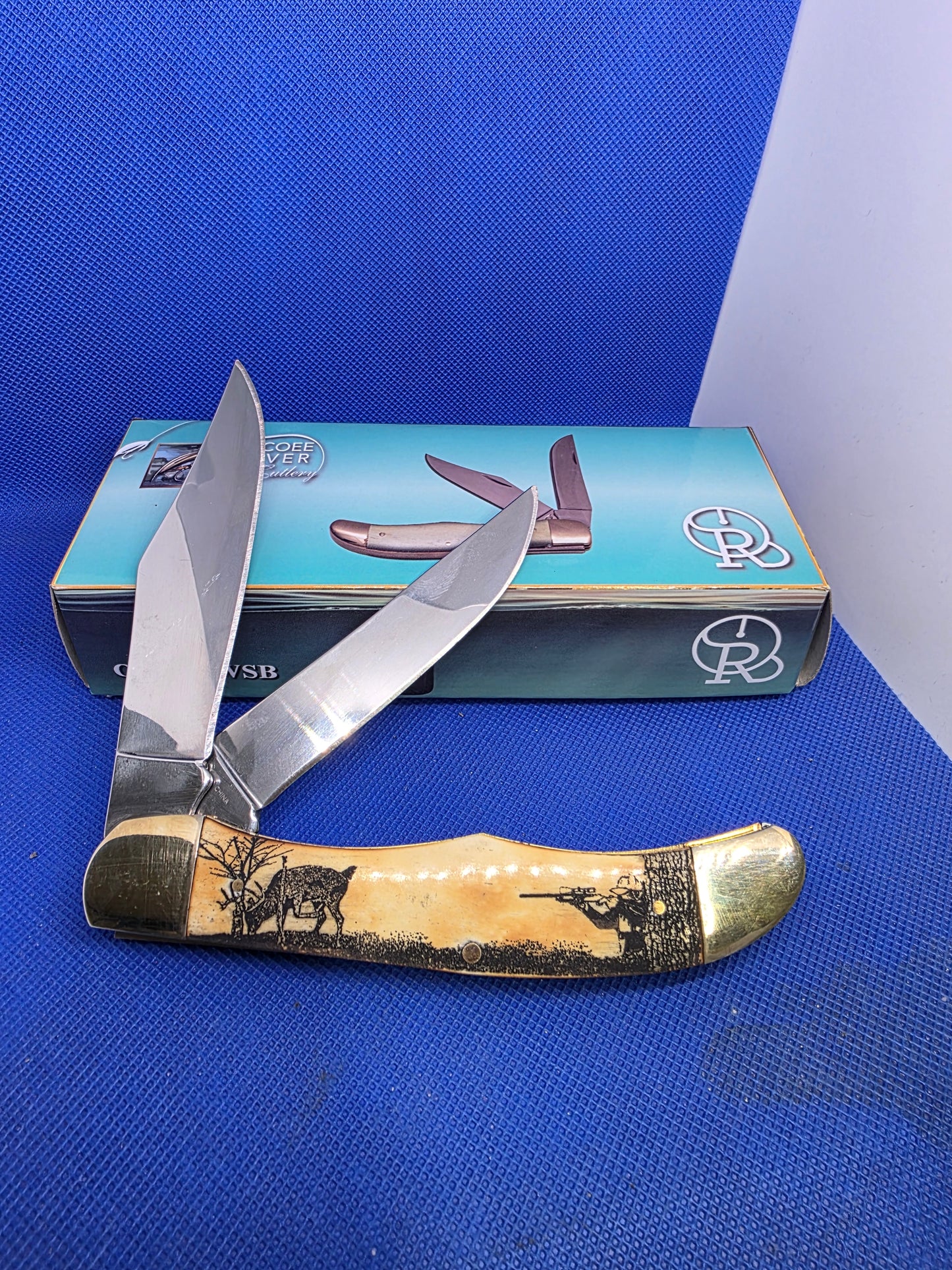 Ocoee River Folding Hunter Burnt Natural Bone - Deer Hunter OC-550WSB