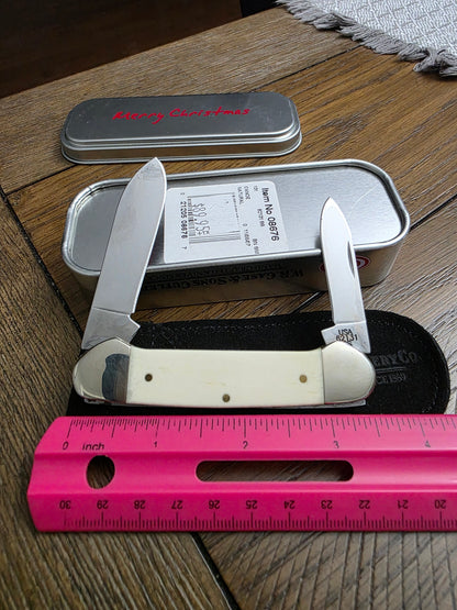 2007 Case XX Natural Bone Canoe Christmas Knife NIB 08676