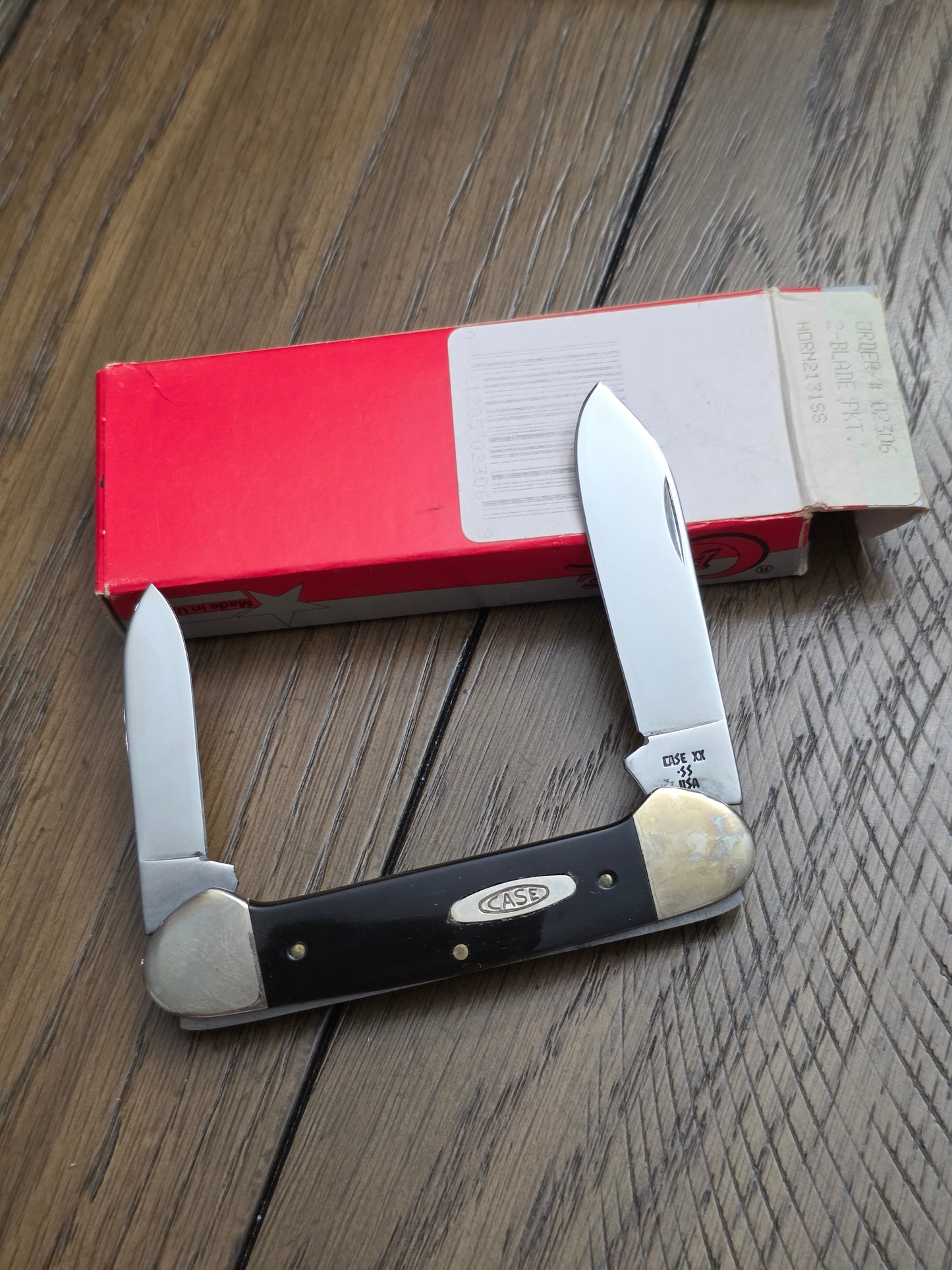 1989 Case XX Canoe Knife Smooth Buffalo Horn Handle HORN2131 #02306