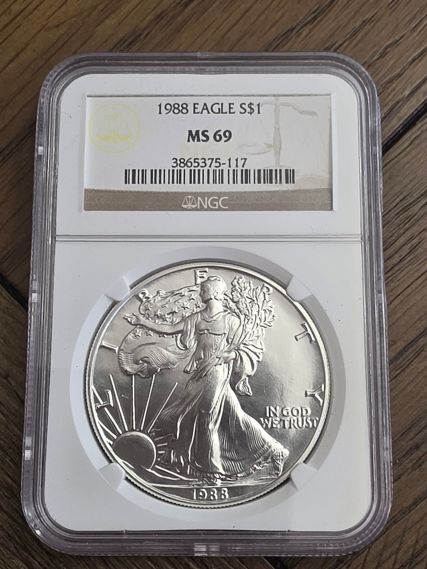 1988 SAE Silver American Eagle $1 Silver Dollar MS 69 NGC