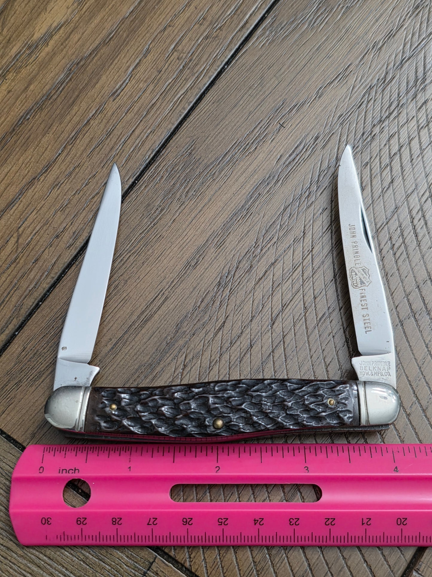 John Primble Belknap Bone Handle Muskrat with Etch - Unused