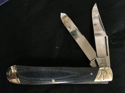 Trappeur Micarta en denim Rough Ryder RR2182