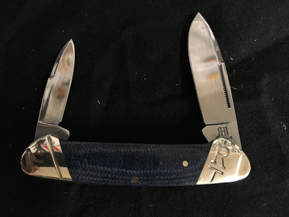 Canoë Micarta en denim Rough Ryder RR2184