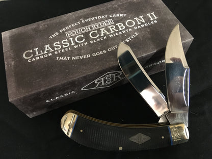 Rough Ryder Classic Carbon II Micarta Bow Trapper RR2212