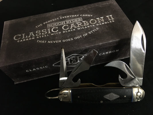 Couteau de scout Rough Ryder Classic Carbon II Micarta RR2215